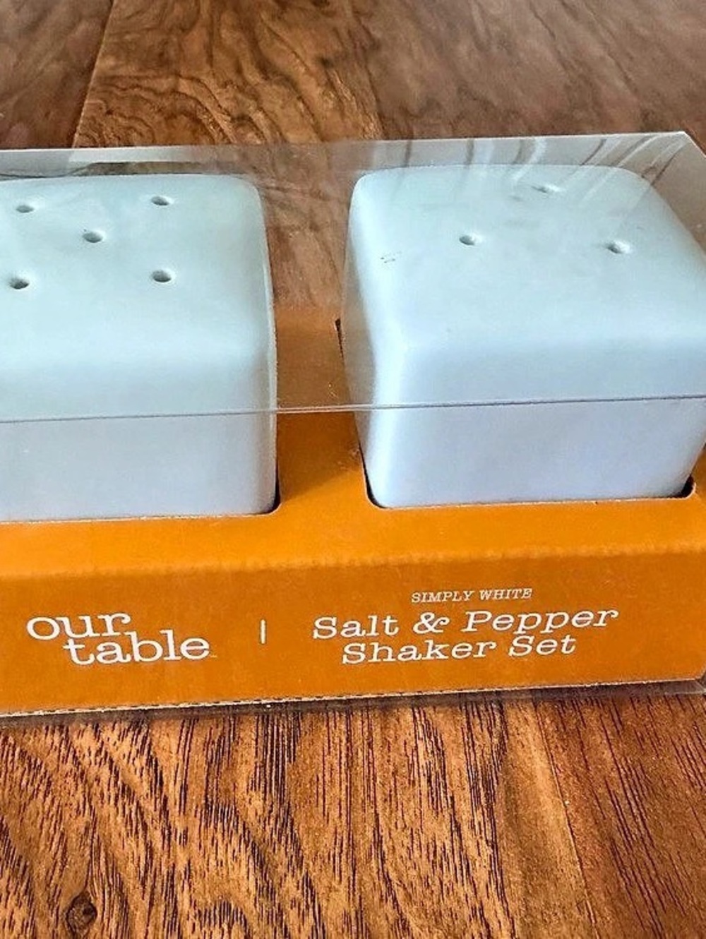 Our Table Salt & Pepper Shaker Set White NWT